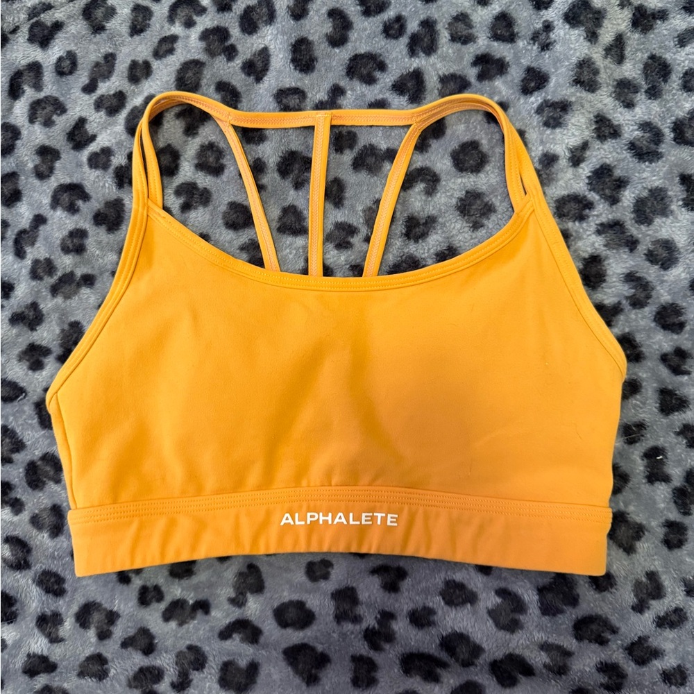 Alphalete Vibrant Orange Sports Bra